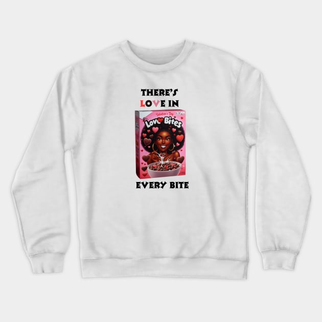 Love Bites Cereal Crewneck Sweatshirt by AlmostMaybeNever